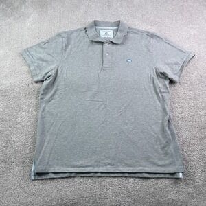 Southern Tide Polo Shirt Mens XL Grey Skipjack Pique Cotton Rugby Coastal Preppy
